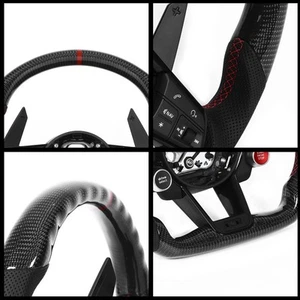 02 015 Racing Steering Wheel Flat Bottom Perforated Auto Steering Wheel - Afbeelding 1 van 12