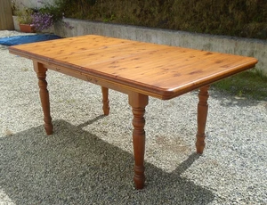 6' x 3' Modern Extending Pine Kitchen Dining Table Extra Leaf Stows Under Top - Picture 1 of 19