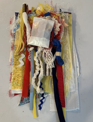 Kit de diario basura de puntada lenta de 80 piezas tela/encaje/botones/hilo de bordar/ajuste Foto 1 de 4