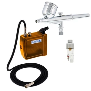 Multi-Purpose Gold Airbrushing System Kit with Portable Mini Air Compressor -... - Picture 1 of 7