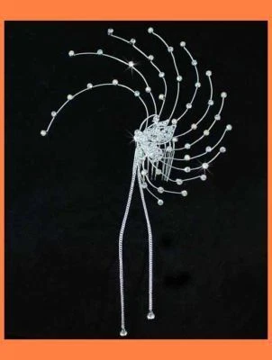 ENORME PENTE DE CABELO AUSTRÍACO TRANSPARENTE BORBOLETA STRASS FESTA DE CASAMENTO NUPCIAL T0635 - Imagem 1 de 3