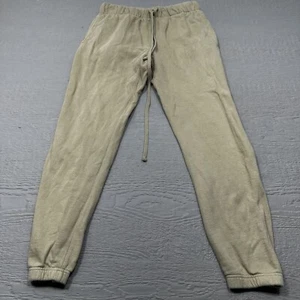 mnml Jogger Pants Youth Medium Beige Fleece Knit Cotton Drawstring Tapered - Picture 1 of 10