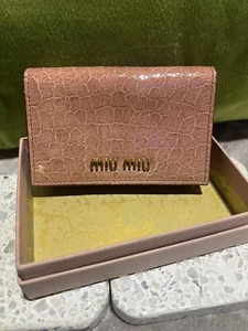 MIU MIU CARD PURSE PINK Woman Authentic BOXED Top Deal 🤝 - Imagen 1 de 17