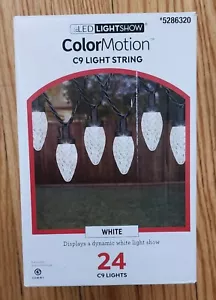 NEW 24 Ct C9 Lightshow 23’ Color Motion White LED Christmas Lights NIB - Picture 1 of 1