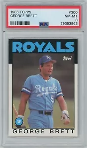 GEORGE BRETT (PSA 8) 1986 Topps Card #300 - Picture 1 of 2