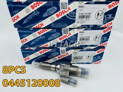 0445120008 8X inyectores de combustible Bosch aptos para 2001-04 Duramax LB7 6,6 L envío a EE. UU. Foto 1 de 4