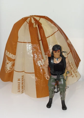 Rambo parachuter loose JOCSA variant not Coleco Spiral Zone Made in Argentina Cover