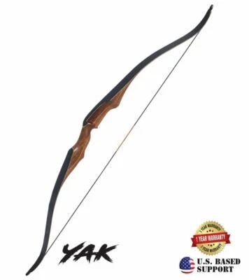 Farmington Archery Yak 60" One Piece Traditional Wooden Hunting Bow - Image 1 of 2