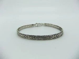 VIntage Sterling Silver Mesh Designed Lady's Bracelet Circa 1970's - Picture 1 of 1