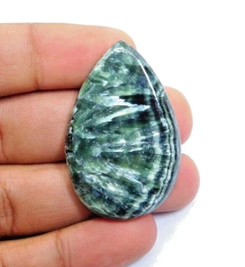 Natural Seraphinite Cabochon Green Seraphinite Gemstone Jewelry 70 Cts. ME-7480 - Picture 1 of 4