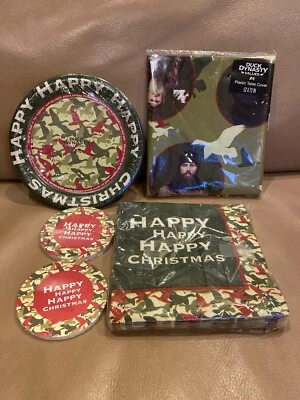 DUCK DYNASTY SUPRIMENTOS PARA FESTA DE NATAL ~ GUARDANAPOS TOALHA DE MESA PORTA-COPOS PRATOS - Imagem 1 de 4