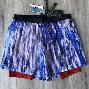 Nike Running Flex Stride Wild Run 2 in 1 Shorts Ghost Cayenne Large DA1150-057 - Picture 1 of 6