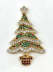 SWAROVSKI 2000 Crystal Christmas Tree Pin Signed & In Original Box 6 - Picture 1 of 8