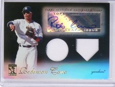 2009 Topps Tribute Dual Relic Robinson Cano Autograph auto Jersey #D46/50