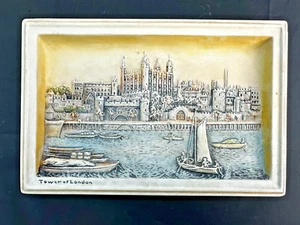 OSBORNE IVOREX Plaque - Tower Of London - Antique - Made in England - 9.25” x 6" - Picture 1 of 5