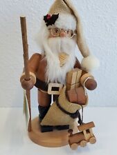 Christian Ulbricht Santa Claus Smoker Incense Wood Nutcracker German 10.5” 