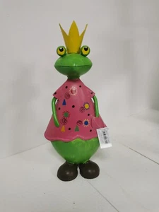 Frosch*Froschkönigin*Herz*Figur*Deko*Dekofigur*Frog**Metallfrosch - Bild 1 von 5