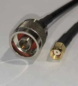 N Type Male to RP-SMA female ACI195 Coax Low Loss RF Pigtail Cable - Zdjęcie 1 z 2
