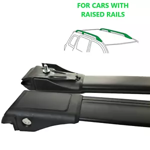 Hyundai Santa Fe SM 2000-2006 Roof Rack Cross Bars Luggage Carrier Alu BLACK 2Pc - Bild 1 von 11