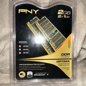 PNY 2GB (2 X 1GB) DDR Dual Channel Memory Kit - Picture 1 of 2