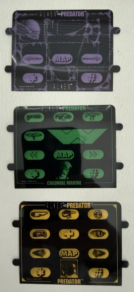 Alien Vs Predator Atari Jaguar Controller Overlay Character Set - Image 1 of 1
