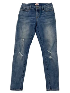 JUICY COUTURE Women size 6 Distressed Skinny Stretch Jeans Mid Rise Medium Wash - Picture 1 of 11