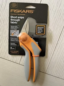 Fiskars Easy Action Rag Quilt Snips - Spring Action, Stainless Steel Blades, NIP - Picture 1 of 4