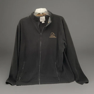 Chaqueta polar Ducks Unlimited cremallera completa con cuello camuflado talla grande Foto 1 de 4