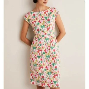 Vestido Vaina Boden Florrie Jersey Floral Talla 8 Largo 100% Algodón Carrera Informal NUEVO - Imagen 1 de 11