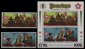 Penrhyn 1976 - Mi-Nr.o 73-78 & Block 2 ** - Estampillada sin montar o nunca montada - 200 años de independencia - Imagen 1 de 1