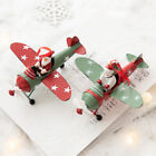 Pendentif de Noël rétro en fer Père Noël avion arbre de Noël décoration suspendue