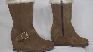 CAT Footwear 'Sway' Brown Suede Tall Wedge Heeled Winter Boot Women Size 7 M - Bild 1 von 6
