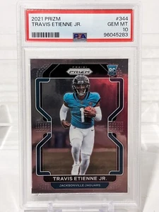 2021 Panini Prizm Travis Etienne Jr. Rookie #344 PSA 10 Gem Mint - Imagen 1 de 2