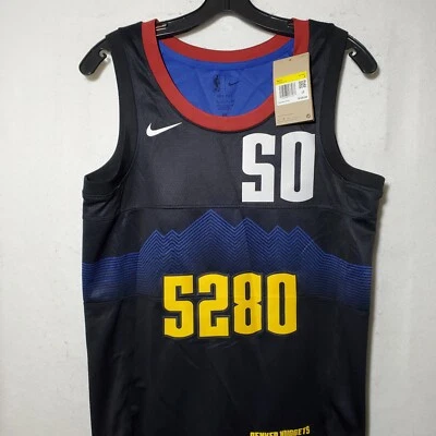 Camiseta Swingman Aaron Gordon Denver Nuggets Masculina Pequena Edição Cidade Preta Nova Com Etiqueta - Imagem 1 de 4