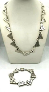 Designer Schmuckset Halskette und Armband 925er Sterlingsilber - Foto 1 di 5