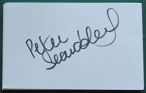 Peter Beardsley signierte Karteikarte Liverpool, Newcastle & England Legende Echtheitszertifikat - Bild 1 von 1