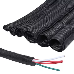 Lote de protectores de cable de gestión de manguito dividido de telar de alambre autoenvolvente - Imagen 1 de 27