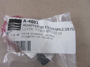 Genuine Flow Part A-4691 60K HP Adapter 9/16" Male to 3/8" Female - Picture 1 of 8