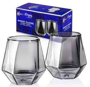 Signature Barbie Ken X Dragon Glassware Diamond Whiskey Glasses Collectible - Picture 1 of 9