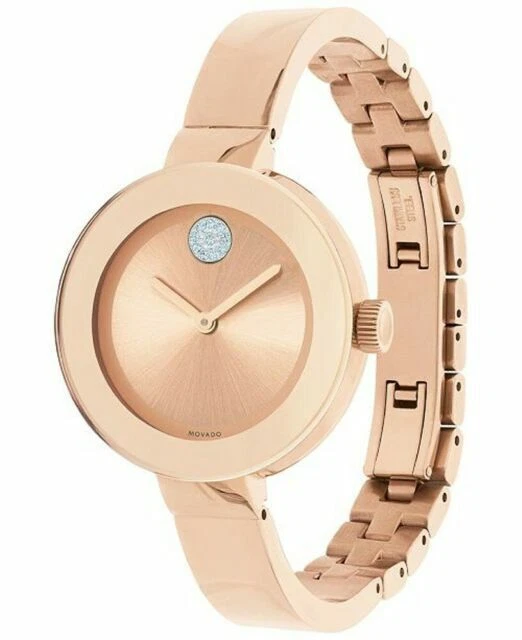 Movado Bold 32mm Rose Gold Stainless Steel Case and Band Women's Wristwatch
