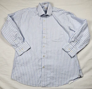 Peter Millar Shirt Mens 16 1/2 Striped Long Sleeve Button Down Preppy Blemish - Picture 1 of 10