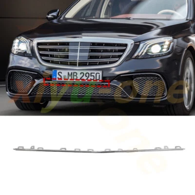 ✔Chrome Middle Front Bumper Lower Molding Trim For Mercedes-Benz S65 AMG 2018-20 - Image 1 of 4