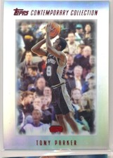 2003-04 Topps Contemporary Collection Red /225 Tony Parker #100 Spurs RARE SSP