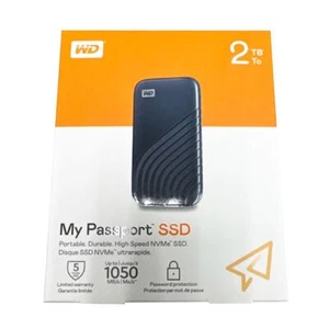 WD 2TB My Passport USB-C Portable SSD (Midnight Blue) for iPhone 15, PC, Mac - Picture 1 of 1