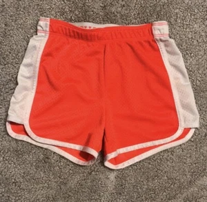 Justice Orange and White Gym Shorts Size 7 - Picture 1 of 7