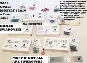 Vtg 12x10mm Oval Swarovski Rhinestone pointed Back Jewelry Craft Repair # 3009 - Picture 1 of 16