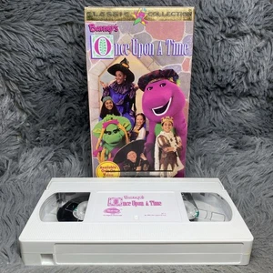 Barney Once Upon a Time VHS 1996 Vintage Cartoon Classic Collection White Tape - Picture 1 of 8