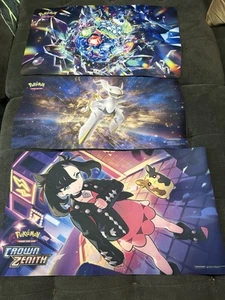 POKEMON CROWN ZENITH MARNIE & MORPEKO PLAY MAT ~ OFFICIAL TCG ~ Lot Of 3 Diff - Picture 1 of 4