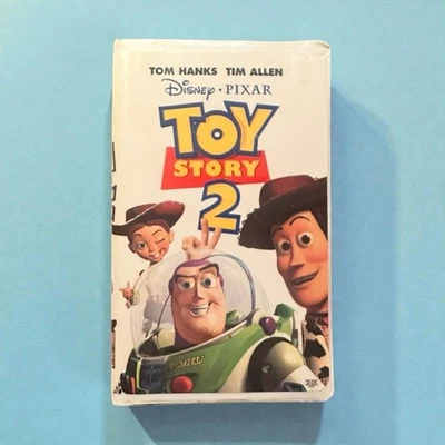 Toy Story 2 Disney Pixar VHS Tape 1999 White Clamshell Family Movie Vintage  Foto 1 de 3