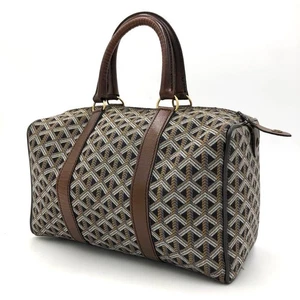 Auténtico Bolso GOYARD Croisiere Mini Boston Cuero Recubierto de Espiga Bueno - Imagen 1 de 9